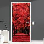 Red Forest // Door Mural
