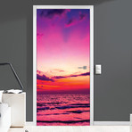 Sunset At Sea // Door Mural