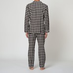 Storyboard Check L/S Pajama Set // Black + Grey (M)