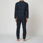 Everest Check L/S Pajama Set // Grey + Black (L)