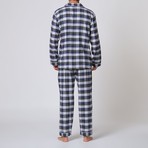 Grand Checks Pajama Set // Green + Blue + White (S)