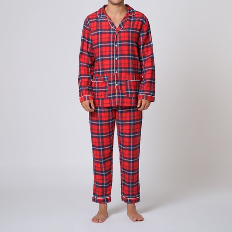 Charly Big Checks Pajama Set // Blue + Red (S)