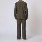 Woven Gingham Pajama Set // Green (XL)