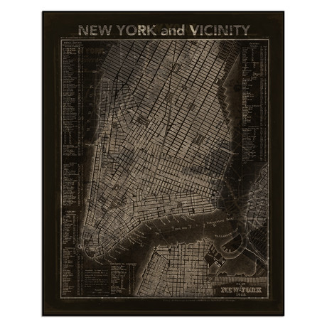 New York and Vicinity, 1853 (9.5"W x 12"H)