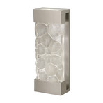 Crystal Bakehouse Sconce // Pebble Silver (14")