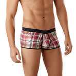 Plaid Enhancer Short // Red (S)