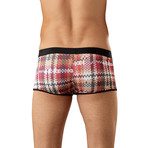 Plaid Enhancer Short // Red (S)