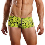 Dotted Zipper Short // Yellow + Black (M)