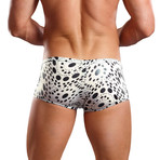 Dotted Zipper Short // White + Black (S)