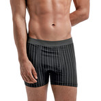 Seamless Stripe Short // Black + Grey Stripe