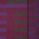 Axioma Scarf // Brown + Wine Red + Purple