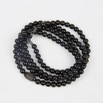 Healing Stone 2-In-1 Necklace + Wrap Bracelet // Black Obsidian (S)