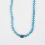 Healing Stone 2-In-1 Necklace + Wrap Bracelet // White Jade (M)