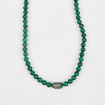 Healing Stone 2-In-1 Necklace + Wrap Bracelet // Malachite (M)