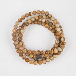 Healing Stone 2-In-1 Necklace + Wrap Bracelet // Picture Jasper (M)