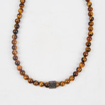 Healing Stone 2-In-1 Necklace + Wrap Bracelet // Tiger Eye (S)