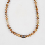 Healing Stone 2-In-1 Necklace + Wrap Bracelet // Picture Jasper (S)