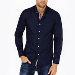 Benjamin Button-Up Shirt // Navy (L)