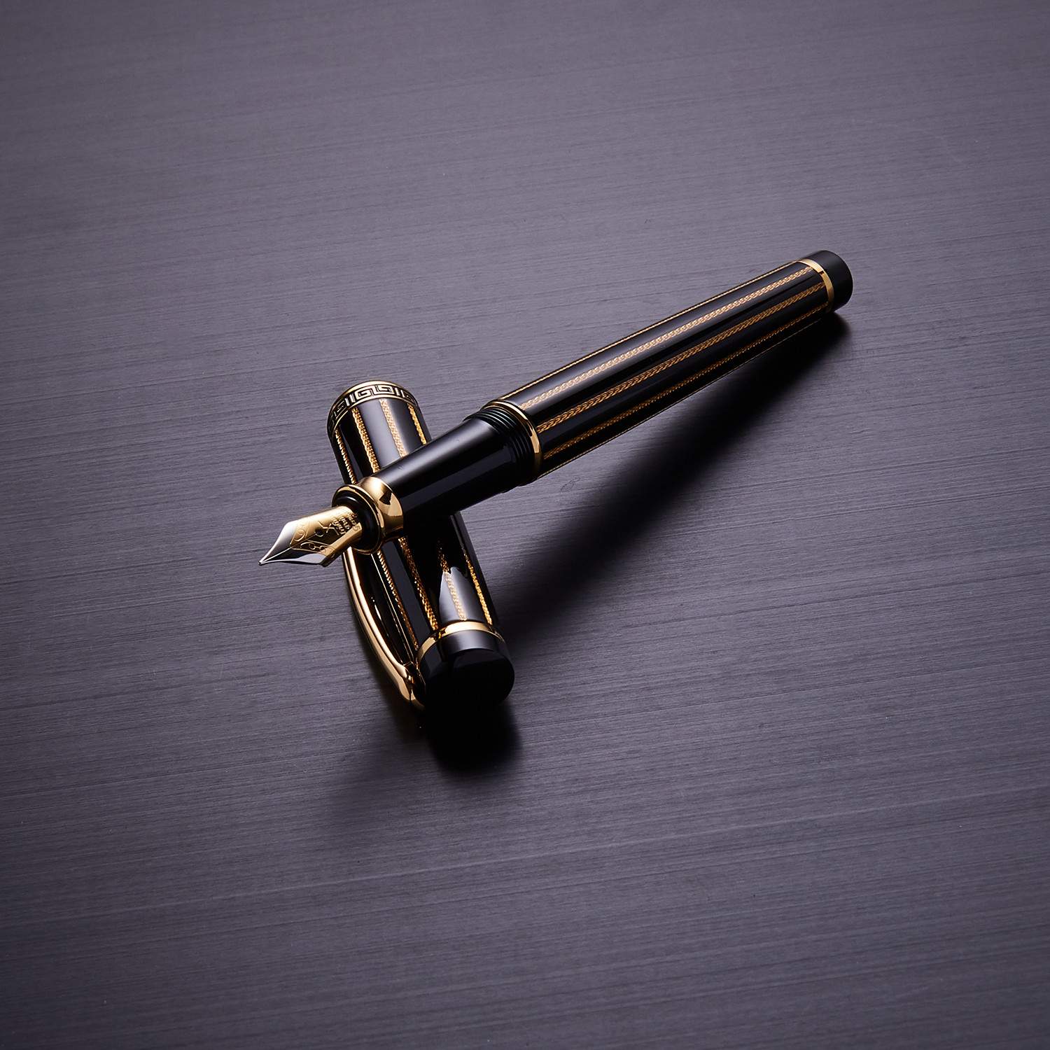Incognito Fountain Pen // Black + Gold - Xezo - Touch of Modern