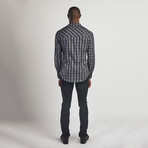 Long Sleeved Check Shirt // Black (L)