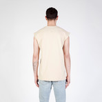 Sleeveless T-Shirt // Beige (L)