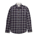 Albie Check Shirt // Charcoal (XL)