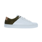 Two-Tone Sneaker // White + Olive (Euro: 46)