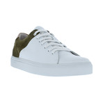 Two-Tone Sneaker // White + Olive (Euro: 42)