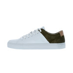 Two-Tone Sneaker // White + Olive (Euro: 46)