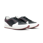 Plutus Sneakers // White + Black + Bordeux (US: 7)