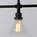 Antique Rustic Glass Shade Pendant Light