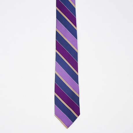 Bold Stripe Tie // Blue + Purple