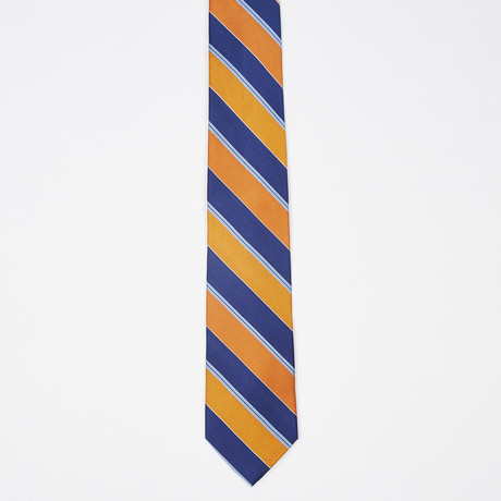 Bold Stripe Tie // Blue + Orange