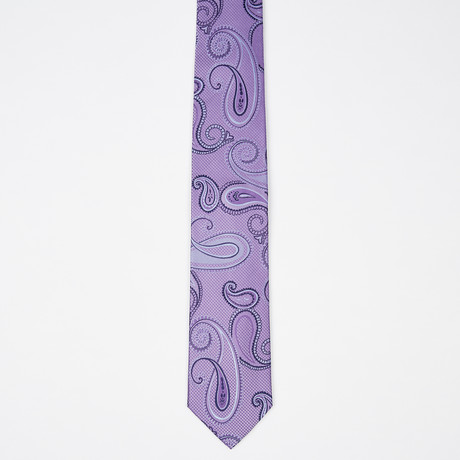 Paisley Silk Tie // Purple