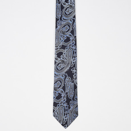 Intricate Paisley Silk Tie // Blue