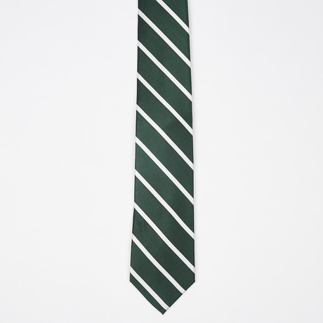 Sailor Stripe Silk Tie // Green