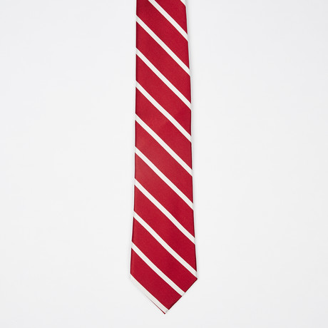 Sailor Stripe Silk Tie // Red