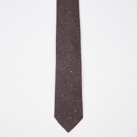 Tweed Silk Tie // Brown
