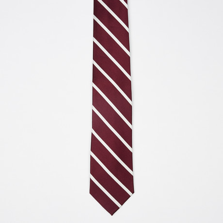 Sailor Stripe Silk Tie // Burgundy