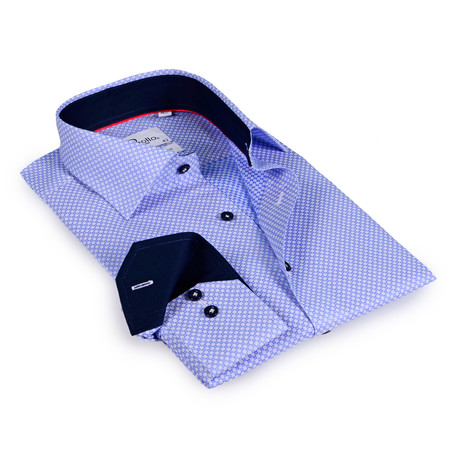Hazel Button-Up Shirt // Blue + Navy (US: 17.5R)