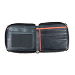 Hook Zip Bifold // Black + Red (No Coin Pouch)