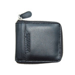 Hook Zip Bifold // Black + Red (No Coin Pouch)