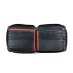 Hook Zip Bifold // Black + Red (No Coin Pouch)