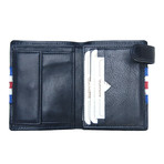 Tall Orsay Striped Wallet + Left Pocket Slot // Black
