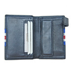 Tall Orsay Striped Wallet + Right Pocket Slot // Black