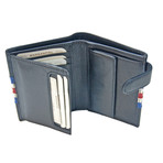 Tall Orsay Striped Wallet + Right Pocket Slot // Black