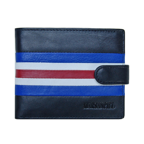 Orsay Striped Wallet // Black