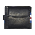 Orsay Striped Wallet // Black