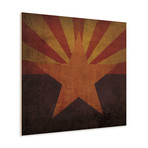 Arizona Flag (23"W x 23"H Wooden Print)
