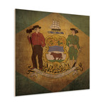 Delaware Flag (23"W x 23"H Wooden Print)